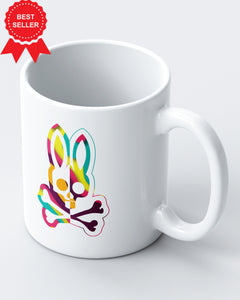 Multi Color Bone Rabbit Funny Ceramic Mug