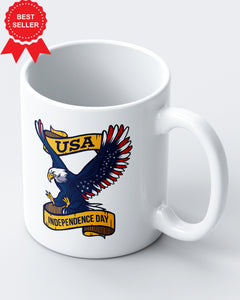Independence Day Patriotic American Eagle Ceramic Mug
