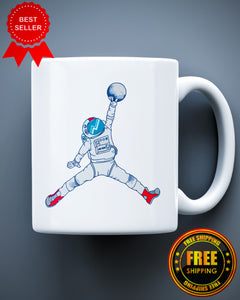 Spaceman Hold Moon Funny Ceramic Mug