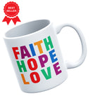 Faith Hope Love Jesus Christian Ceramic Mug