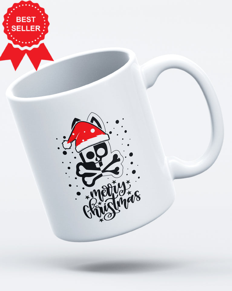 Merry Christmas Bone Rabbit Funny Ceramic Mug