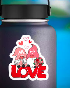 Gnomes Happy Valentines Day Cute Couple Lover Gift Sticker
