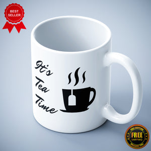 Tea Time Printed Logo Ceramic Mug - ApparelinClick